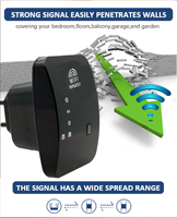 300Mbps Wireless WiFi Repeater 2.4G Range Extender With LAN Port WPS Signal Booster EU US Plug