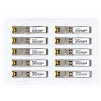 Modul Transceiver Tembaga 10G SFP-10G-T RJ45 10GBASE-T SFP+ Ethernet 30m Kompatibel dengan Switch Jaringan Cat6a