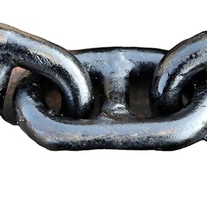 Chaîne de dragage marine en acier noir peint, à maillons soudés et sans maillons, grade U1 U2 U3, chaîne d'ancrage en zinc, chaîne à maillons ouverts, marine - Product Image 1