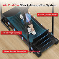 Tapis roulant électrique pliable pour personnes âgées, usage domestique, affichage LED de la fréquence cardiaque, moteur 2,5 CV - Équipement d'exercice professionnel