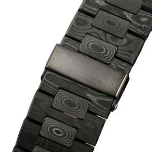 Meilleure Vente Montre Classique Élégante en Fibre de Carbone Texturée Camouflage Cadran Noir Élégant Date Automatique Étanche Montre-Bracelet de Luxe - Product Image 5