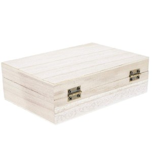 Paulownia — boîte de rangement en bois clair avec couvercle à charnière, matériel pour le rangement des bijoux et son emballage - Product Image 1