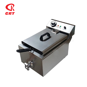 Équipement de cuisine GRT-<span class=keywords><strong>E10L</strong></span> friteuse électrique commerciale de 10 litres avec robinet d'huile - Product Image 1