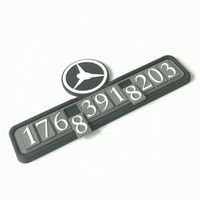 Plaque de numéro de téléphone temporaire en silicone pour voiture, logo personnalisé, plaque de numéro de voiture mobile pour tableau de bord, décoration intérieure de voiture