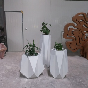 Direct Factory Modern Garden Plant <b>Pots</b> White Color Fiber <b>Clay</b> Flower <b>Pots</b> & <b>Planters</b> Wholesale in China - Product Image 2