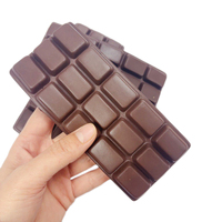 Juguetes de chocolate blandos de PU de tacto suave, simulación de chocolate, de subida lenta, populares en 2026, juguetes antiestrés de chocolate blandos para aliviar el estrés