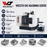 Centre d'usinage vertical CNC WOJIE VMC1270, haute rigidité, usinage stable, précision de coupe élevée, machine de fraisage de métaux