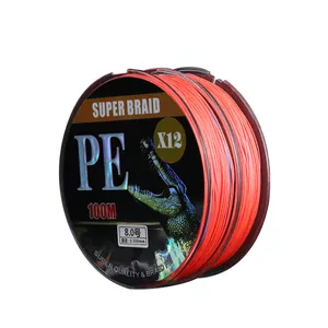 Super strong X12 Strand 100% PE braided fishing line for deep-sea Fishing Wire Carp Fishing Line Tool