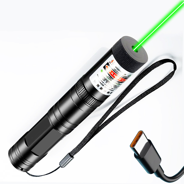 Type-C High Power Green Laser Pointer Toy Red Laser Pointer Pen with Long Range Beam