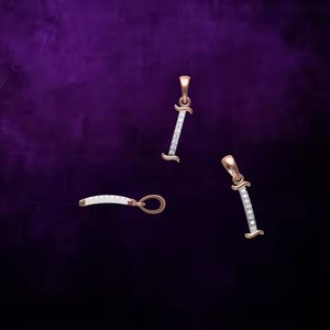 Pendentif en diamant CVD cultivé en laboratoire de la collection premium, design 'I', charme alphabet pour unisexe - Product Image 4