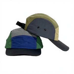 Customizable Quick Dry Breathable 5-Panel Polyester/Cotton Cap for Outdoor Sports Adventures Unstructured Adjustable Camping Cap - Product Image 3