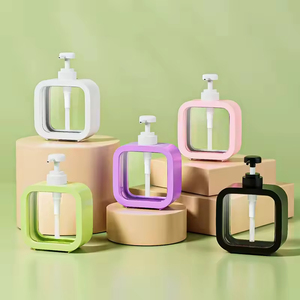 Hot Sale 500ml <b>Empty</b> Lotion Hand Sanitizer Body Wash square Transparent Press Pump Head <b>Plastic</b> <b>Bottles</b> - Product Image 1