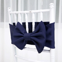 Nœud décoratif pour dossier de chaise de mariage, élastique épaissi, pour décoration de dossier de chaise, nœud de fête d'hôtel, ruban décoratif pour chaises