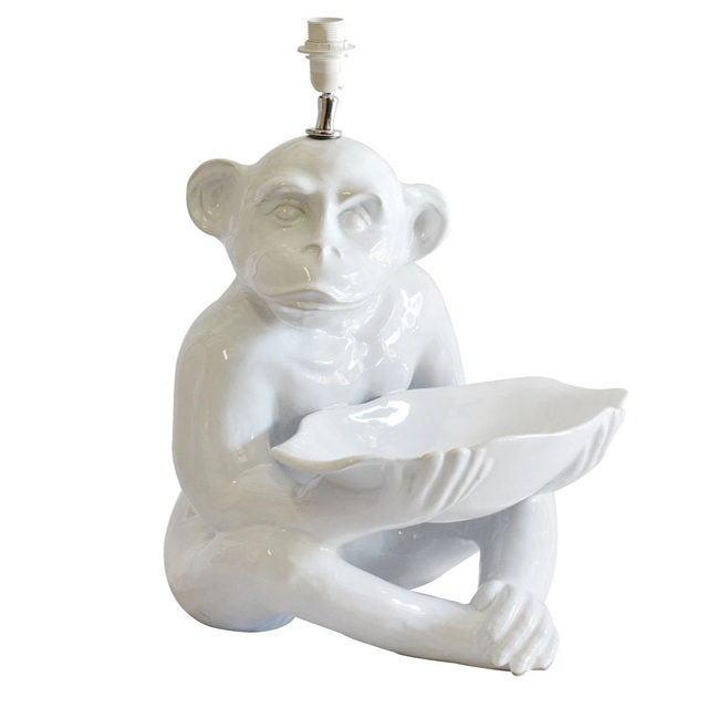 Белая керамическая статуэтка обезьяны, скульптура для домашнего декора, Прямая поставка с завода