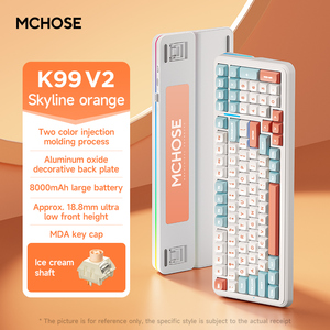 MCHOSE K99V2 RGB clavier mécanique de jeu rétro-éclairé remplaçable à chaud Anti-Ghosting <span class=keywords><strong>Kailh</strong></span> marque Type C tablette de bureau ordinateur portable OEM - Product Image 5