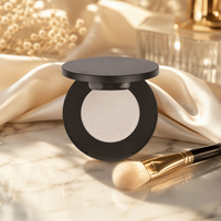 Palette de surligneur monocouleur scintillante à faible MOQ, poudre de maquillage à paillettes polarisées, vente en gros d'usine, logo personnalisé