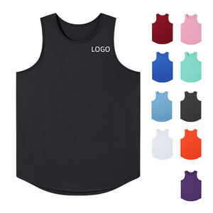 Canotta da Uomo Bianca per Atletica, Canotta da Allenamento da Uomo, Canotta Senza Maniche con Stampa Designer, Asciugatura Rapida, Magliette Senza Maniche all'Ingrosso - Product Image 1