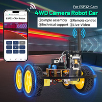 Coche de Monitoreo 4WD Keyestudio ESP32-CAM, Coche Robótico Inteligente con WIFI y Cámara para Programación DIY, Compatible con ESP32 y Arduino