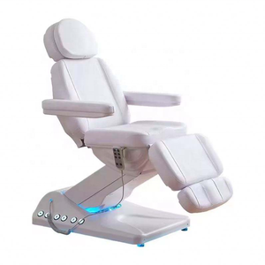 Table de beauté à 3 moteurs, éclairage LED intégré, prise US, 110 V, revêtement en cuir normal transformable en cuir résistant à l'acétone - Product Image 1