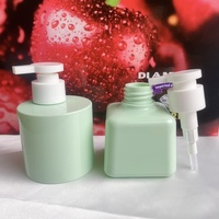Bouteilles en plastique vides vertes et blanches de 200 ml/300 ml pour crème pour les mains, lait corporel, cosmétiques - Emballage plastique cosmétique