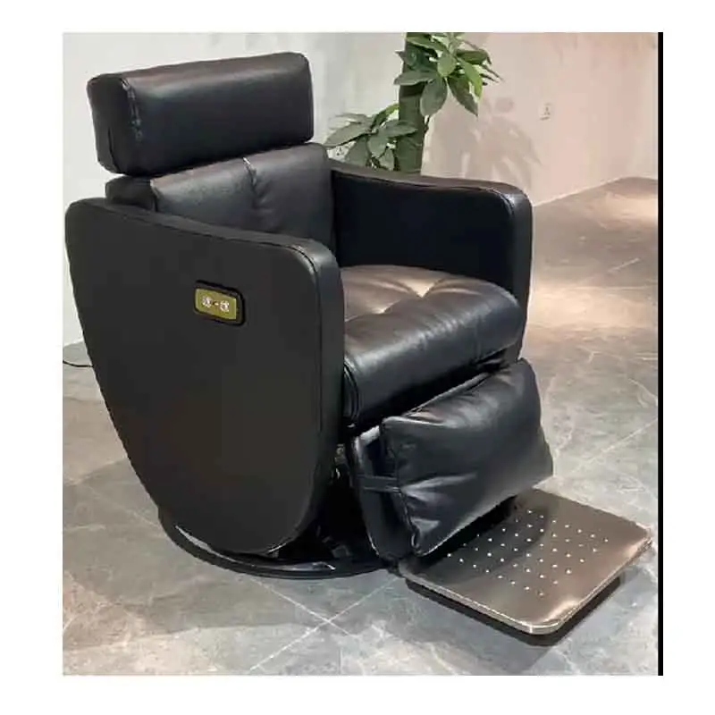 Şekillendirici sandalye için elektrikli profesyonel berber koltuğu siyah kuaför sandalyeleri mobilya kuaför paslanmaz çelik