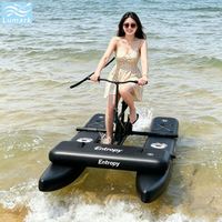 Vélo aquatique gonflable à une place avec cadre en aluminium et coussin d'air avant, profilé pour le lac, pliable, de Chine, Lumark