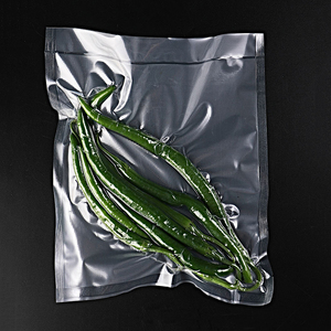 Custom printing plain 3 sides sealed plastic vacuum bag for food freezer storage vacuum packing