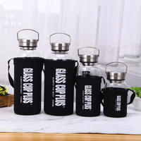 Nouveau gobelet à thé en verre Simple 1000ML avec infuseur bouteille d'eau en verre borosilicaté de 2 litres avec poignée bouteille de sport réutilisable