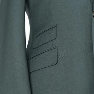 Giacca e <span class=keywords><strong>pantaloni</strong></span> a due pezzi produttore di abbigliamento personalizzato verde Slim Fit personalizzato abito Casual da uomo - Product Image 4