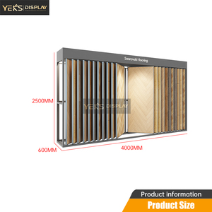 Yeks độc lập lật sàn hiển thị đứng sàn kim loại kệ trưng bày cho sàn gỗ sồi sàn gỗ triển lãm - Product Image 2