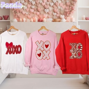 <span class=keywords><strong>Handmade</strong></span> New kỳ nghỉ vá tùy chỉnh lớn Lip XOXO kẻ sọc sắt các bản vá lỗi Valentines Day long lanh sequin Chenille thêu cho - Product Image 3