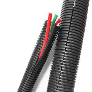 柔性汽车电线导管盖黑色聚乙烯开口波纹管分体式电线织机