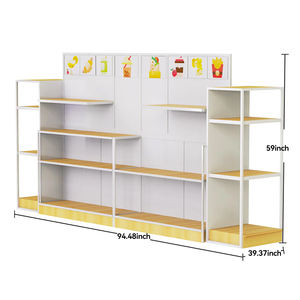 Nouvelle conception de <span class=keywords><strong>vitrine</strong></span> de magasin pour aliments, fruits, collations, biscuits, étagère de supermarché bon marché - Product Image 3