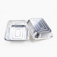 Rectangle 3100ml ustensiles de cuisson jetables poisson cuit au four rôti poulet casserole en gros usage alimentaire plateaux de boulangerie en aluminium
