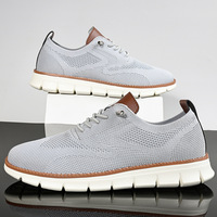 Chaussures décontractées en maille tricotée pour hommes, légères, flexibles et élastiques, pour la marche quotidienne en extérieur, OEM
