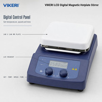 VIKERI MS-H380-Pro LCD Digital Magnetic Hotplate Stirrer 200-1500 RPM 380 ° Pelat Berlapis Keramik C untuk Penggunaan Laboratorium