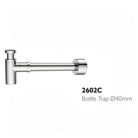 Siphon de lavabo en laiton poli de 32 mm de diamètre, tuyau de vidange anti-odeur pour lavabo de salle de bain, accessoires de plomberie