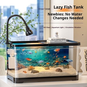 <span class=keywords><strong>Aquarium</strong></span>, multifunctioneel bureau-<span class=keywords><strong>aquarium</strong></span>, modern klein landschap, complete set, milieuvriendelijk, transparant ABS plastic, vierkant - Product Image 5