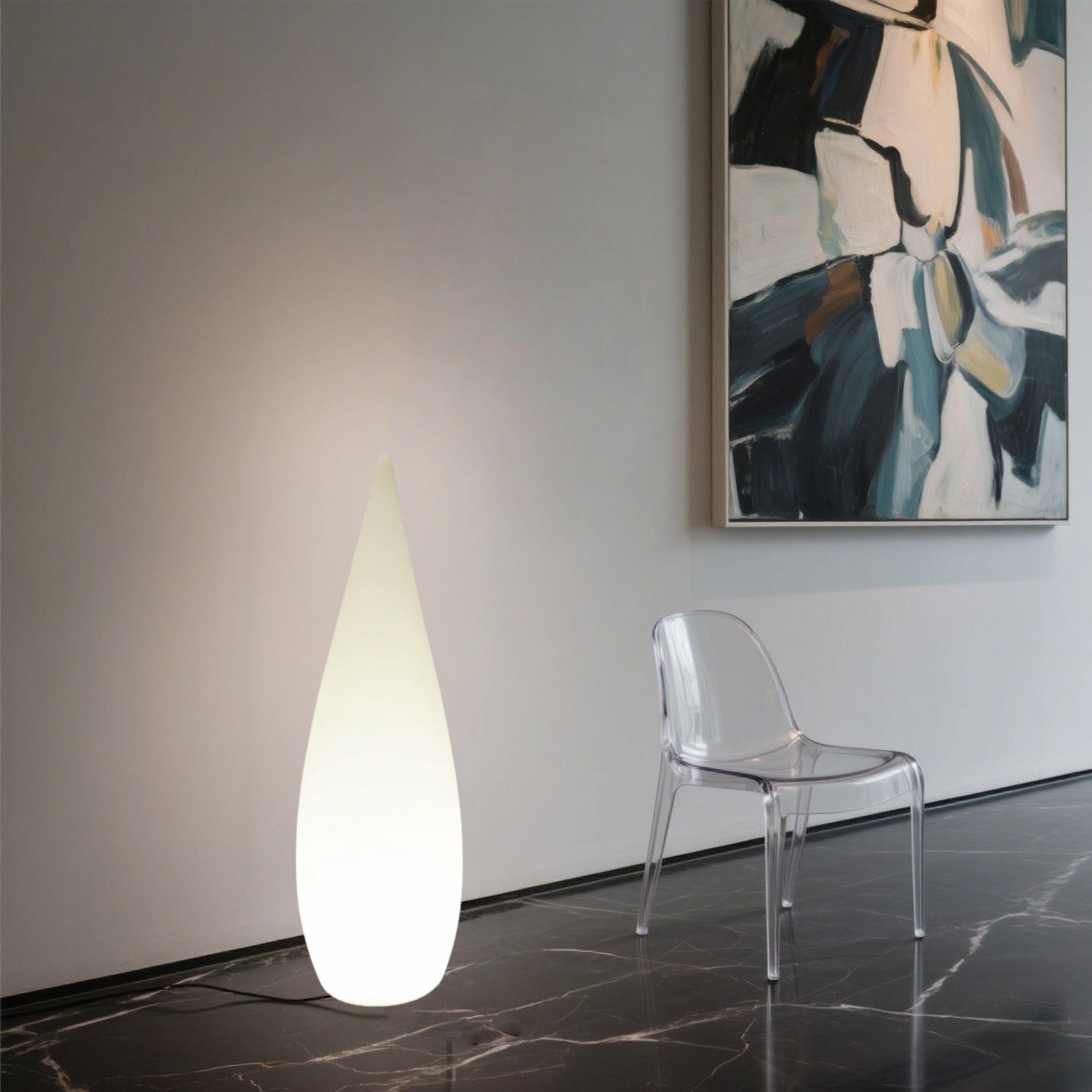 Modern Indoor LED Floor Lamp with Waterproof Remote Control Mode Simple Colorful Battery Plastic IP65 for Outdoor Use