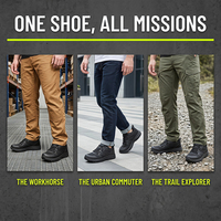 Chaussures de sport pour hommes, fabriquées sur mesure, noires, mi-hautes, en tissu imperméable, résistantes aux perforations, antidérapantes, légères