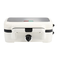 Gaufrier électrique mini en acier inoxydable, contrôle de température réglable, surface antiadhésive, contrôle de brunissement, puissance 1200W