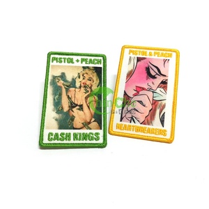 Custom Eco-Friendly Fairy Sublimation Full Color Printed Embroidery Patch with Glue Iron-On Backing