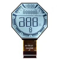 TN personnalisé 6 chiffres 7 segments écran LCD fond noir texte blanc affichage industriel Instrument Segment Code noir blanc