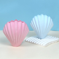 Moule en silicone en forme de coquille pour bougie parfumée, arrangement floral, accessoire photo, ornement diffuseur de parfum, compatible four