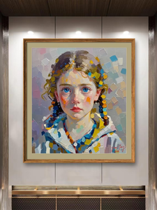 Peinture de portrait originale peinte à la main sur toile, possibilité de réaliser sur base d'un modèle de <span class=keywords><strong>photo</strong></span> - Product Image 4