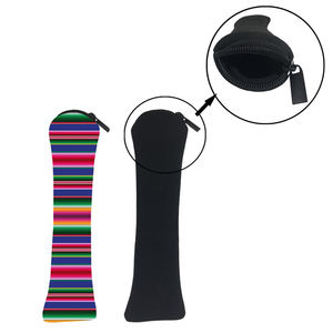 Ensemble de couverts de voyage portables couleur blanche par sublimation sac porte-couverts ensemble de vaisselle en néoprène sac - Product Image 3