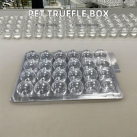 Blister en plastique transparent jetable de qualité alimentaire 24 séparateurs Plateau pour truffes Emballage blister en chocolat