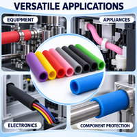 Tuyau en silicone coloré sur mesure OEM, à paroi épaisse, flexible et creux, pour la protection des équipements industriels, des appareils et des composants