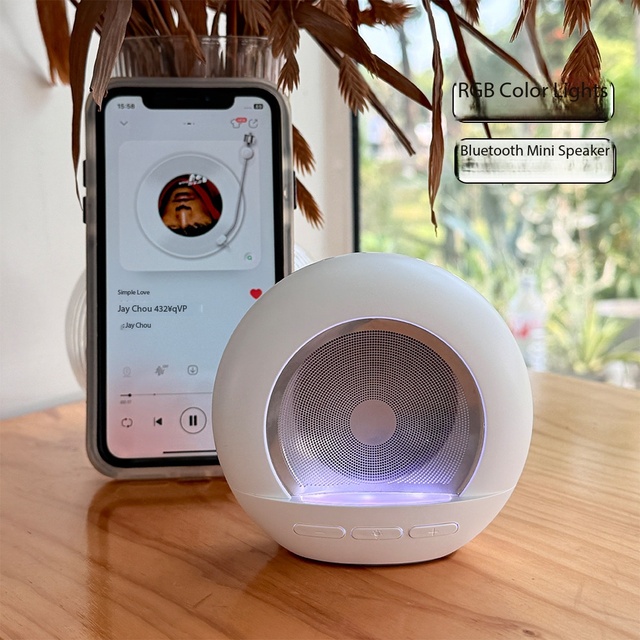 Wholesale LED Light 5W Portable Speakers Waterproof Gift Ideas Teens Girl Boy Kids Bedroom Night Light Mini Blue Tooth Speaker