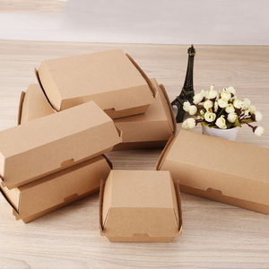 Tùy chỉnh giấy gợn sóng dùng một lần <span class=keywords><strong>Burger</strong></span> hộp rãnh hộp cho Hamburger Hot Dogs Sushi thực phẩm bù đắp in ấn Matt Bìa - Product Image 1